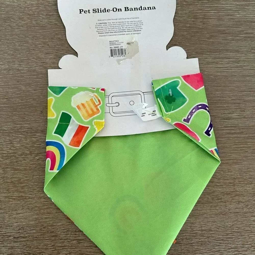 St. Patrick’s Day Dog Pet Collar Bandana Lucky Charms